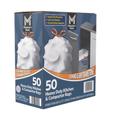 Member's Mark Heavy Duty 18-Gallon Kitchen & Compactor Trash Bags