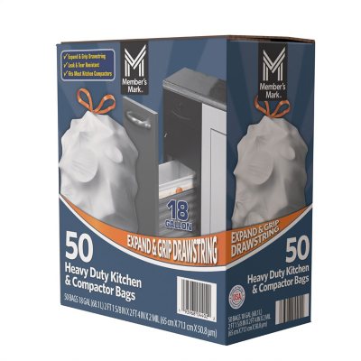 Member's Mark Heavy Duty 18-Gallon Kitchen & Compactor Trash Bags