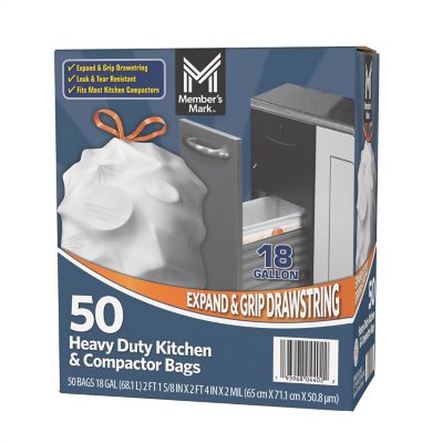 Member's Mark Heavy Duty 18-Gallon Kitchen & Compactor Trash Bags